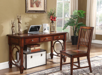 Schreibtisch 2tlg. Set Büro Einrichtung Tisch Holz Design Möbel Schrank Computer